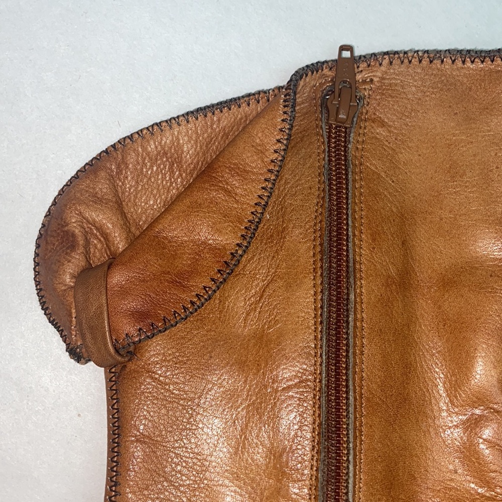 Hispanitas amazing leather boots with wings and fold detail, zipper Size 38 moto - Picture 9 of 13